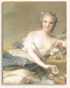 Jean Marc Nattier Anne Henriette of France represented as Flora oil on canvas